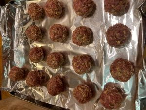 meatballs on baking tray